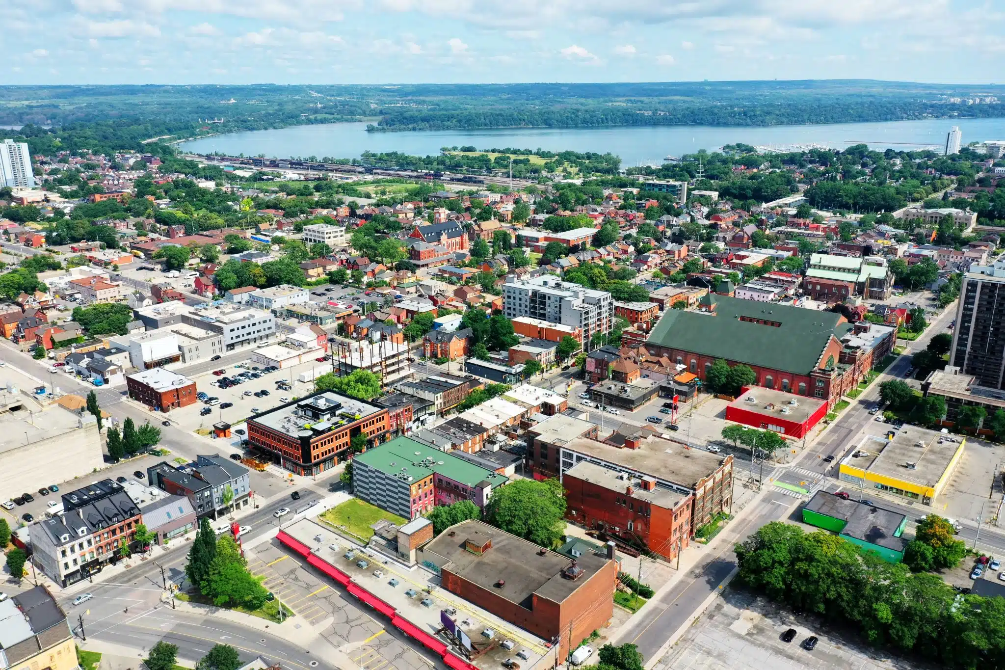 Aerial view of Hamilton, Ontario, Canada
