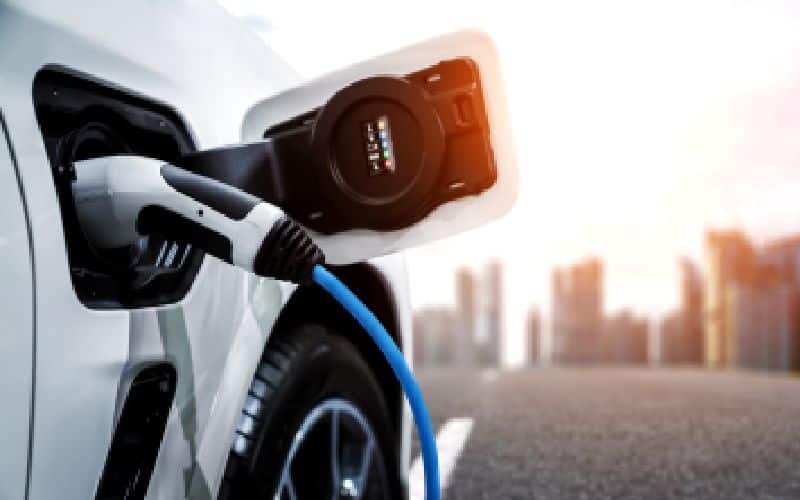 ev charging station electric car concept