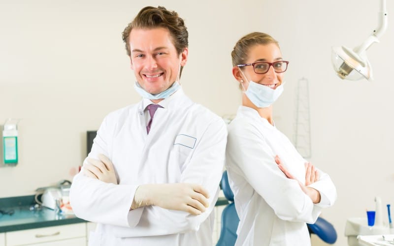 dentists in- heir surgery
